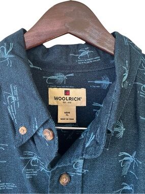 Woolrich XL Fly Fishing Lure Button Down Shirt